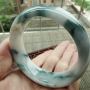 A货翡翠 糯种飘花正装手镯56.2mm