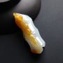 巧雕黄翡 竹节翡翠吊坠 尺寸47-16-12毫米