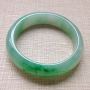 冰种飘绿翡翠手镯  缅甸天然翡翠正圈手镯56.8/14.3/7.7
