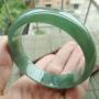 A货翡翠水润满绿正装手镯57.2mm