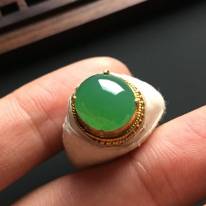 11-11-4寸冰种晴绿 缅甸天然翡翠戒指