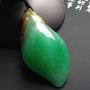 冰种黄加绿福瓜 翡翠吊坠 尺寸50-27-13毫米