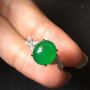 冰种艳阳绿 翡翠戒指10.296mm