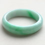 糯种阳绿天然翡翠扁管手镯13（55.2mm）