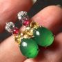 玻璃种晴水 翡翠耳坠9.58.25mm