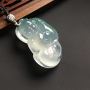 冰种飘绿 招财童子 翡翠吊坠 尺寸37-20-13毫米
