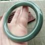 冰油满色翡翠手镯  缅甸天然翡翠圆条手镯 尺寸57.3-9.3mm