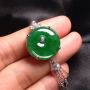 满绿平安扣吊坠 裸石19.5*19.5*3.5
