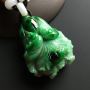 黄加绿百财翡翠吊坠 尺寸43-32-19毫米