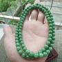 豆种满绿圆珠翡翠项链取大7.5mm