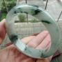 老坑冰种飘绿花翡翠手镯 A货翡翠正装手镯58.4mm