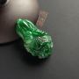 糯冰种阳绿百财翡翠吊坠 尺寸39-22-13毫米
