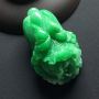 巧雕满色 财源滚滚翡翠吊坠 尺寸:51-31-20.8毫米