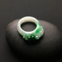 糯种飘绿招财貔貅天然翡翠扳指