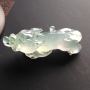冰种飘花貔貅 翡翠吊坠 尺寸42-13-13毫米