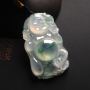 冰种飘花布袋佛 翡翠吊坠 尺寸46-26-7毫米