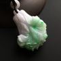 带色百财翡翠吊坠 尺寸40-31-11毫米