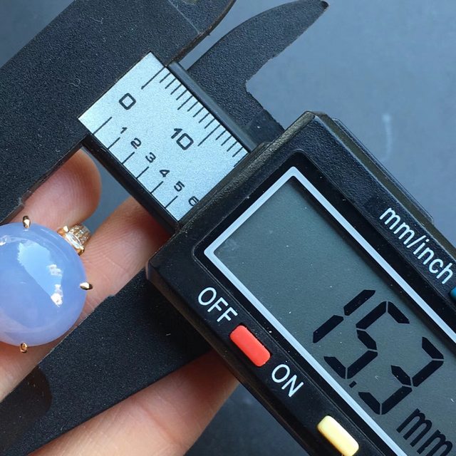 冰种紫罗兰 缅甸天然翡翠戒指 大小15.3*14.7*9.5mm图6
