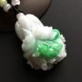 双彩百财翡翠吊坠 尺寸52-35-22毫米