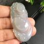 冰种晴水 笑口常开翡翠吊坠 尺寸52.9*25.5*5.2mm