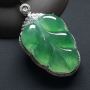 冰种飘花金枝玉叶 翡翠吊坠 整体尺寸:53-30-14