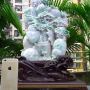 冰糯紫罗兰飘花 超大件山水翡翠摆件