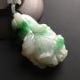 带色百财 翡翠吊坠 尺寸62-36-18毫米
