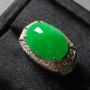 冰糯阳绿 翡翠男戒 14.7*10.3*6---20.4*14*9.6