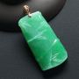 冰糯种带色 节节高升翡翠吊坠 尺寸:41-20.8-5.6毫米