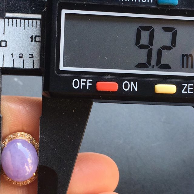 冰种紫罗兰 缅甸天然翡翠戒指大小10.9*9.2*5mm图7