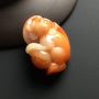 糯冰种红翡 灵猴献瑞翡翠吊坠 尺寸33-21-13毫米