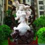 水润飘花浅紫 翡翠A货 财源广进 步步高升站佛摆件