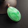 糯冰种带色喜事连连 翡翠吊坠 裸石尺寸37-26-14毫米