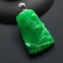 巧雕阳绿 节节高升翡翠吊坠 尺寸:35.8-23.5-5毫米
