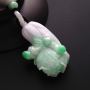 巧雕春带彩百财翡翠吊坠  尺寸50-24-12毫米