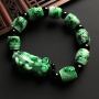 带色仿古路路通翡翠手链42-18-15毫米