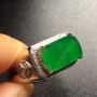 冰阳绿马鞍翡翠戒指