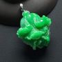 巧雕满色 财源滚滚翡翠吊坠 18k金扣 尺寸:34.6-30-15.3毫米