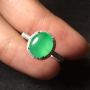 18K金满钻 木那正阳绿翡翠戒指