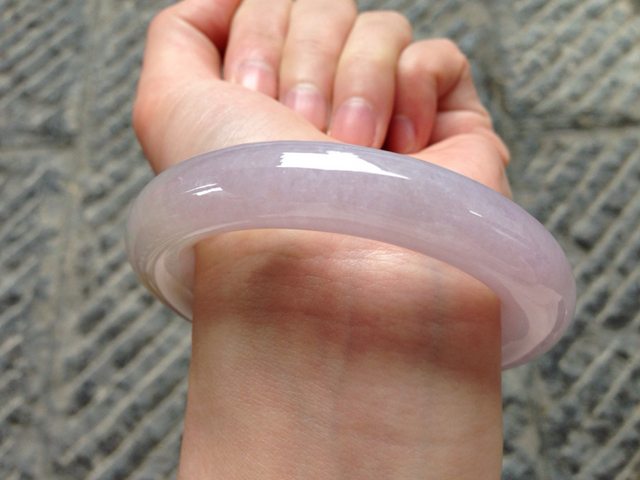 冰紫黃翡手鐲  天然翡翠圓條手鐲 尺寸 54.3x11.7x11.5mm圖7