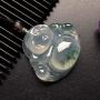 冰飘花笑佛 翡翠吊坠 尺寸: 31-28.5-7.5mm