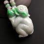 带色灵猴献瑞翡翠吊坠 尺寸44-31-18毫米