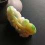 黄加绿招财貔貅 翡翠吊坠 尺寸50-23-22毫米