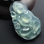 高冰种晴底观音 翡翠挂件 尺寸:58-34-7.5毫米