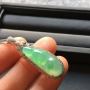 阳绿福豆 翡翠挂件 尺寸37.3*12.6*7.7*24.8*9.3*4.3mm