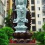 天然翡翠A货 精美水润满绿 大尊观音菩萨摆件