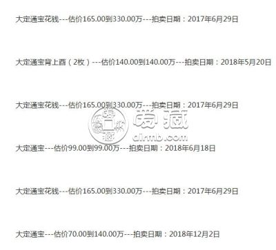 大定通宝2018价格图表 大定通宝怎么样
