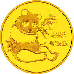 1982版1/2盎司圆形熊猫纪念金币