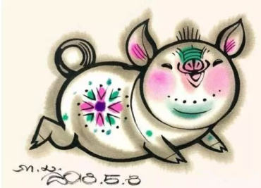 揭晓2019猪年生肖邮票的设计图稿
