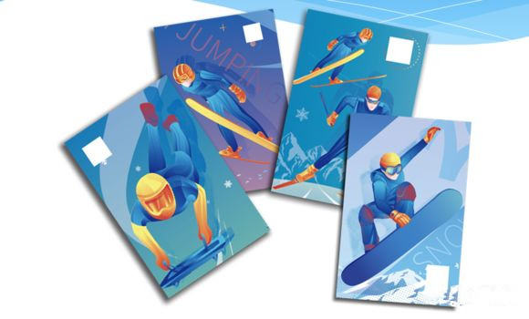 新邮背景：《北京2022年冬奥会——雪上运动》纪念邮票